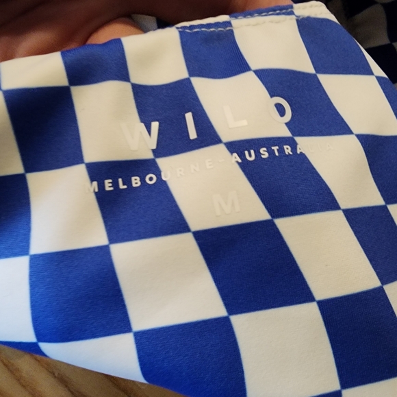 WILO Blue & White Checkered Sports Bra - Picture 4 of 6